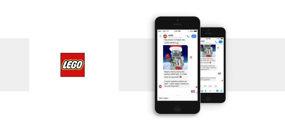 Lego’s Ralph chatbot Chatbot Example #5: Lego’s Ralph